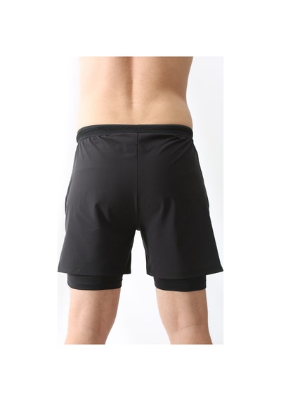 Nature The Brand Unisex Gym Ve Fitness Astarlı Taytlı Şort / Gizli Cep Detaylı Antrasit