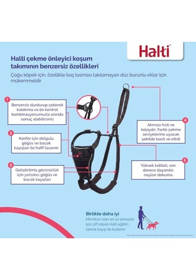 Company Of Animals Halti Köpek Çekme Önleyici Göğüs Tasması, Küçük Boy Genel