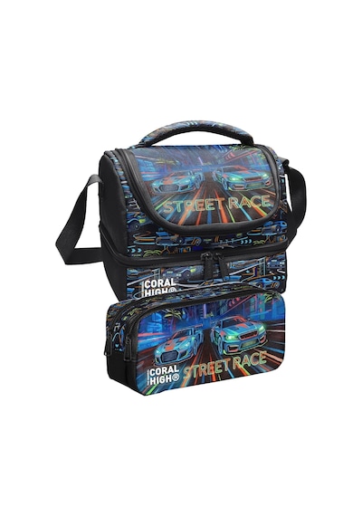 Coral High Kız Çocuk Kırmızı Çok Renkli Dama Desenli İki Katlı Beslenme Çantası Ve Kalemlik Seti 37205+31025 Mavi - Siyah Coral High Kız Çocuk Kırmızı Çok Renkli Dama Desenli İki Katlı Beslenme Çantası Ve Kalemlik Seti 37205+31025 Mavi - Siyah