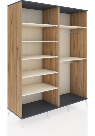 Kronos Gardrop 7 Raflı 2 Askılı 176x59x221 Çam-antrasit/aytaşı Antrasit/aytaşı Kronos Gardrop 7 Raflı 2 Askılı 176x59x221 Çam-antrasit/aytaşı Antrasit/aytaşı