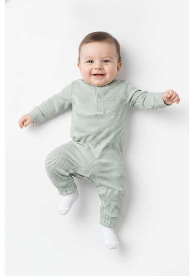 Tiffany Baby & Kids Stripe Tasarımlı Tulum Yeşil