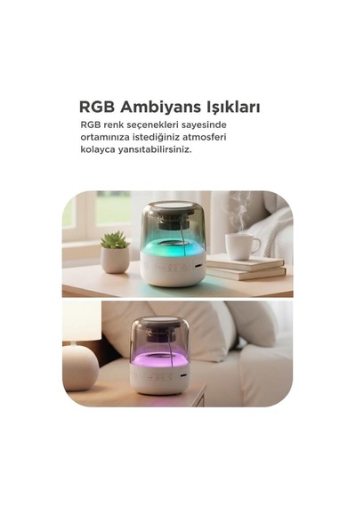 Delux Serisi Bluetooth Hoparlör D14 Beyaz Kadın Erkek Kablosuz