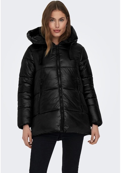Pikka Online Only Kapüşonlu Puffer Siyah Kadın Mont 15304773 001