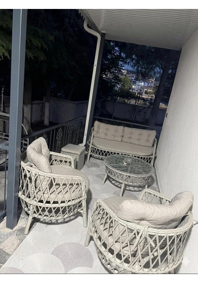 Venedik BAMBU Alüminyum Bahçe Balkon Köşe Takımı