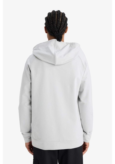 DeFacto Fit Standart Fit Kapüşonlu Sporcu  Erkek Sweatshirt - Gri D8014AX25SPGR91