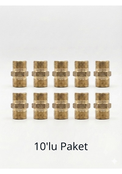 3/8 Sarı Nipel - 10lu Paket