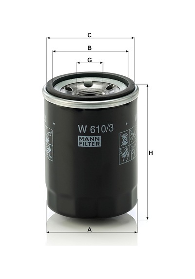 Mann Filter W 610/3 Yağ Filtresi Fiat