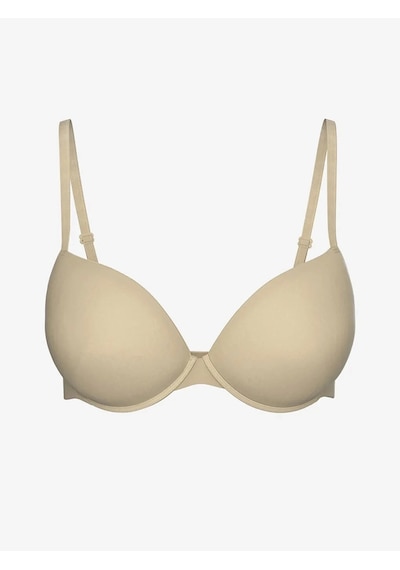Scm Lingerie Scm Lıngerıe Ten Rengi Balenli Dolgusuz Düz Tişört Sütyen Beyaz