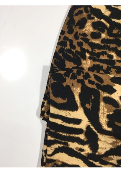 Leopar Desenli Cepli Süet Kışlık Pijama Altı 2021-s10 Kahverengi