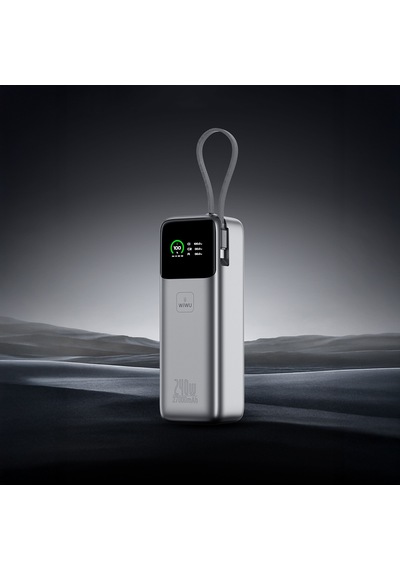 Wiwu Pm-201 Power Mega Serisi Type-c Çıkışlı Taşınabilir Powerbank Pd 240w 27000mah Gümüş