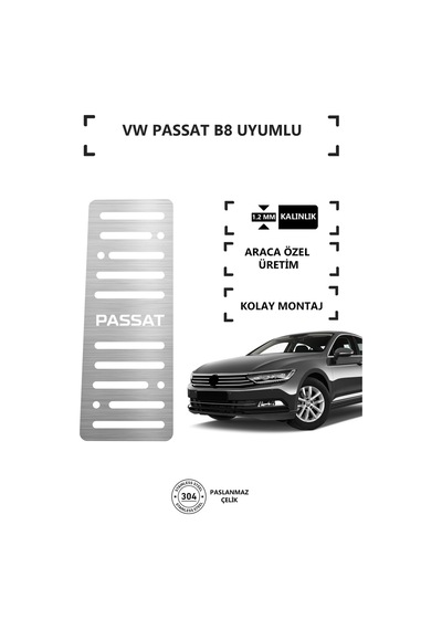 Volkswagen Passat B8 Ayak Dinlendirme Pedalı Krom Ayak Dayama Pedalı