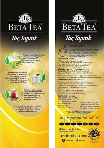 Beta Taç Yaprak Türk Çayı 1000 Gr X 4 Adet