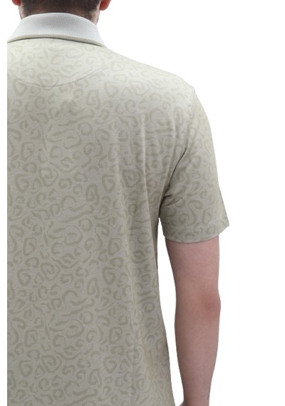 Santa Dmctekstil Erkek 2026 Desenli Klasik Kesim Rahat Kalıp Tek Cepli Polo Yaka T-shirt Yeşil