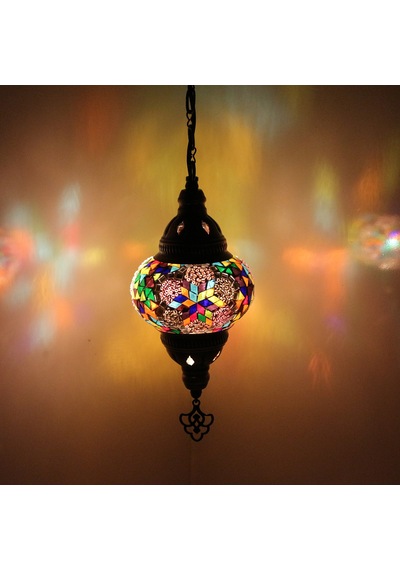 Dekoratif MOZAİK GECE LAMBASI SALON İÇİN ESKİTME DESENLİ