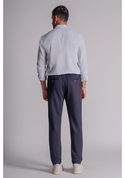Braccas Erkek Yandan Cepli Beli Lastikli Relaxed Fit Jogger Pantolon Gri Lacivert