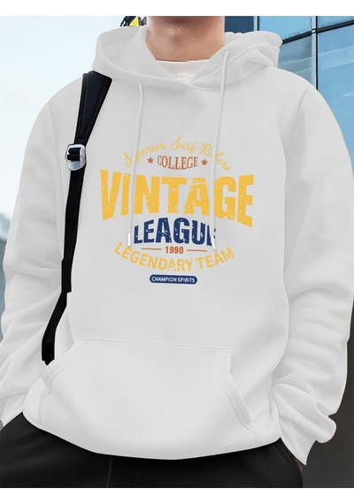 Startmore Startmorevintage Legue Efsanevi Takım Baskılar Erkekler Kapüşonlular Sonbahar Polar Sıcak Kazak Rahat Beyaz