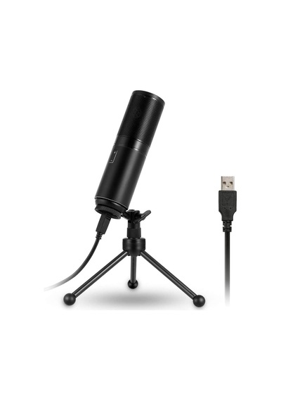 Rgb Led Profesyonel Usb Kondansatör Mikrofon 24 Bit / 96khz, Kardioid, Tak-çalıştır, Tripod Dahil, Podcast, Oyu