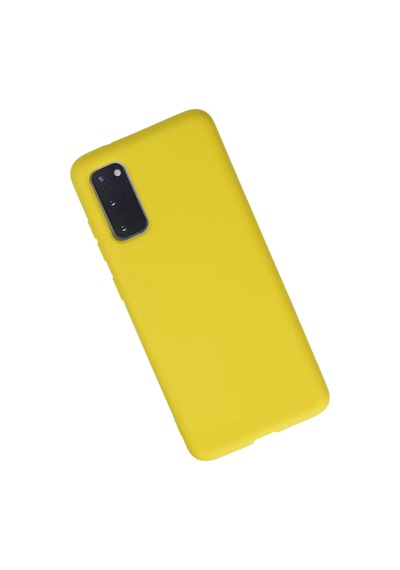 Newface Samsung Galaxy Uyumlu, S20 Kılıf Nano İçi Kadife Silikon - Sarı