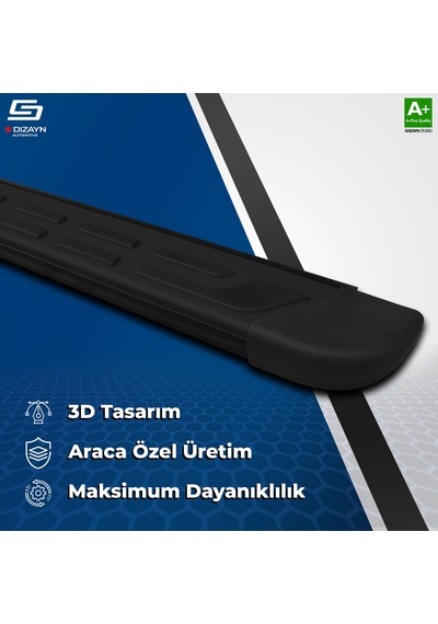 S-dizayn Citroen C3 Aircross 2 S-plus Siyah Yan Basamak 183 Cm 2024 Üzeri A+ Kalite