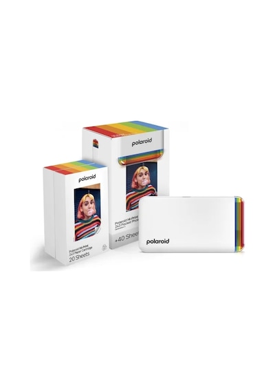Polaroid Hi-print - Bluetooth Fotoğraf Yazıcısı Ve Kağıt İkili Paketi Beyaz Siyah