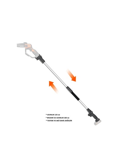 WORX WA4301 WG324E İçin 125CM Alüminyum Uzatma Aparatı