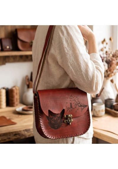 Morgen Craft Woda Deri Çanta - Kol Çantası - Kadın - 31x39.5x3.5 Kırmızı