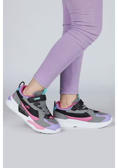 Jump 30058p Çocuk Sneaker Spor Ayakkabı Gri / Fuşe Gri - Fuşya