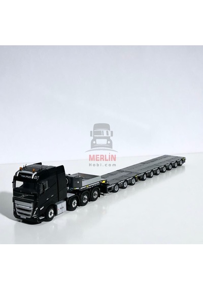 1/50 Volvo Fh5 8x4 750hp + Low Loader 10 Aks -broshuıs - Lowbed