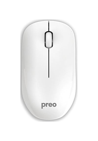 Preo M19B Ergonomik Pastel Piano White  Kablosuz Sessiz Mouse Bey