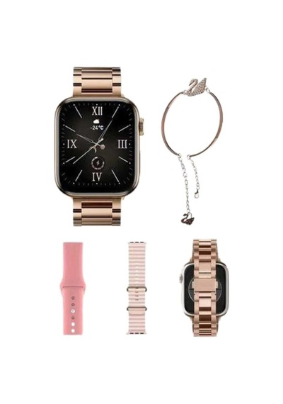 Mey İthalat Yeni Nesil Kadın Akıllı Saat Rose Gold Android Ve İos Uyumlu