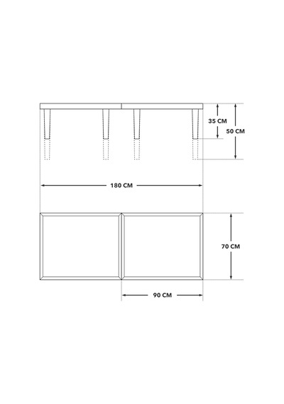 Katlanır Kamp, Piknik Ve Bahçe Masası 75x180 Cm - Ceviz Renk Çok Renkli