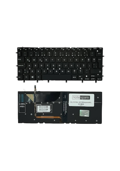 Dell İle Uyumlu Inspiron 13-7347, 13-7348, 13-7352, 13-7353 Notebook Klavye Işıklı Siyah Tr
