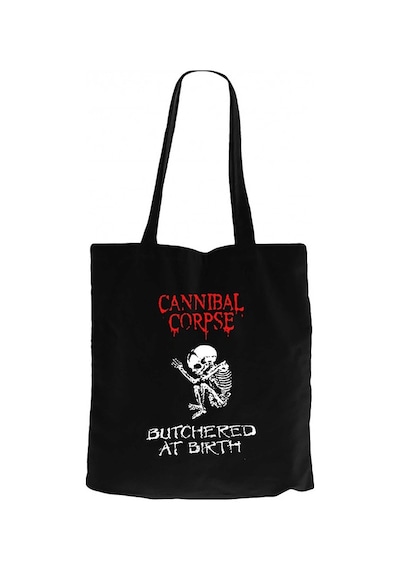 Cannibal Corpse Butchered At Birth Siyah Kanvas Bez Çanta Siyah