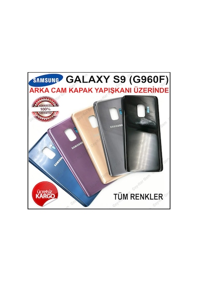Samsung Galaxy Uyumlu S9 G960F Arka Cam Kapak Batarya Pil Kapağı
