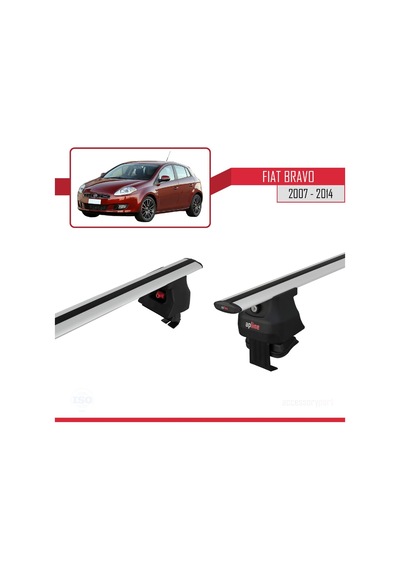 Fiat Bravo 2007-2014 Arası İle Uyumlu Ace-4 Ara Atkı Tavan Barı Gri
