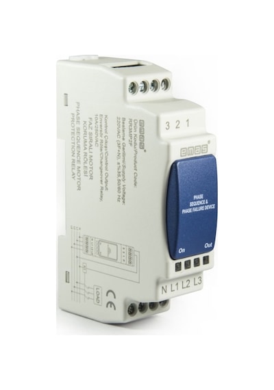 Emas Rr3mp2f Rr3 Serisi Ray Montaj 230vac 1co10a Rezistif Faz Sıralı %40 Analog Motor Koruma Elektronik Röle