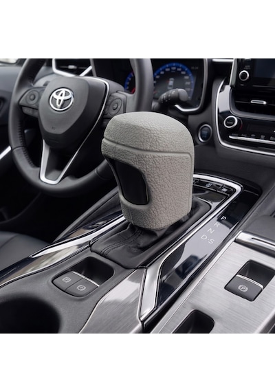 Toyota Uyumlu Silikonlu Otomatik Vites Topuzu Koruyucu Kılıfı Gri Diğer