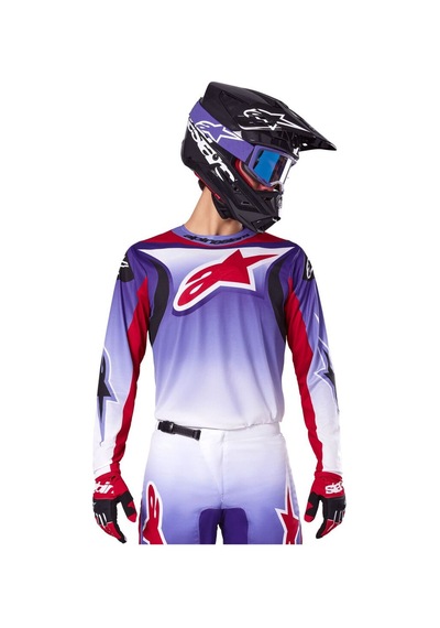 Alpinestars Fluid Wurx Kros Motosiklet Jerseyi Mavi Kırmızı