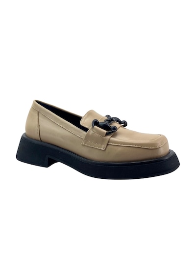 Albini 2610953 Hakiki Deri Kadın Loafer Ayakkabı Bej