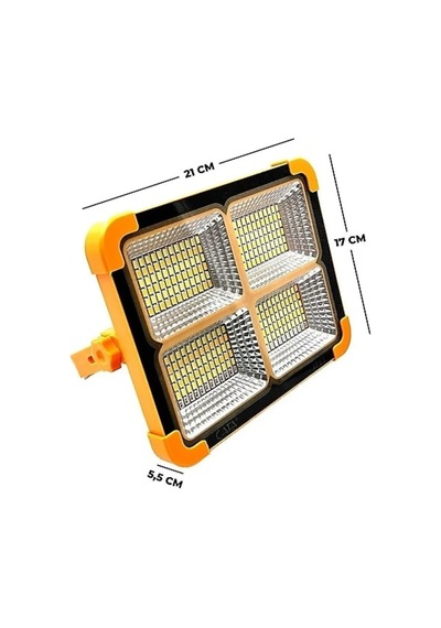 Ct-4698 Taşınabilir Solar Projektör Ip44 Güneş Enerjili 3 Renk Modu Dimmerli Ve Şarjlı Led Işık