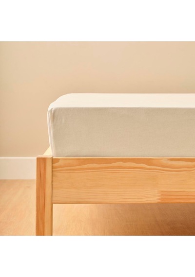 Basic Ranforce Düz%100 Pamuk Ranforce Çarşaf, Krem, King Size 260x280 Cm Çok Renkli
