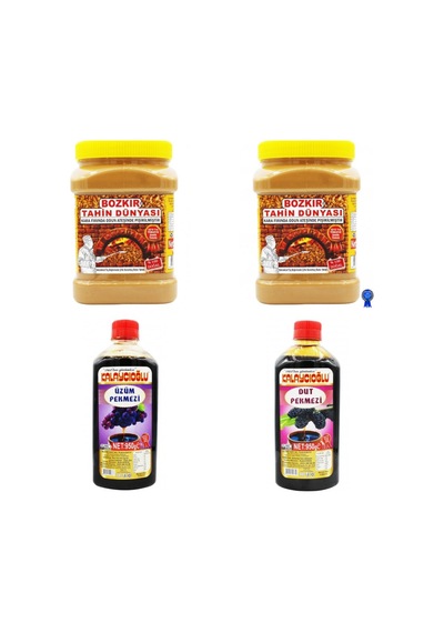 Kalaycıoğlu Bozkır Kavrulmuş Kepekli Tahin 2 x 935 G + Üzüm Pekmezi ve Dut Pekmezi 2 x 950 G