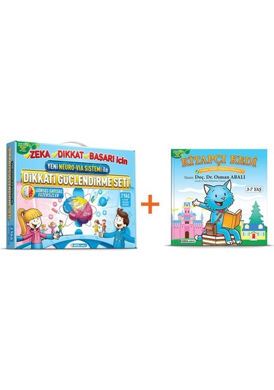 Adeda Dikkati Güçlendirme Seti 2 Yaş + Kitapçı Kedi