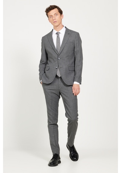 AC&Co / Altınyıldız Classics Erkek Koyu Gri Slim Fit Dar Kesim Kırlangıç Yaka Çizgili Takım Elbise Koyu Gri AC&Co / Altınyıldız Classics Erkek Koyu Gri Slim Fit Dar Kesim Kırlangıç Yaka Çizgili Takım Elbise Koyu Gri