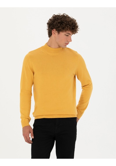 Pierre Cardin Erkek Hardal Triko Kazak 50276161-vr072 Hardal