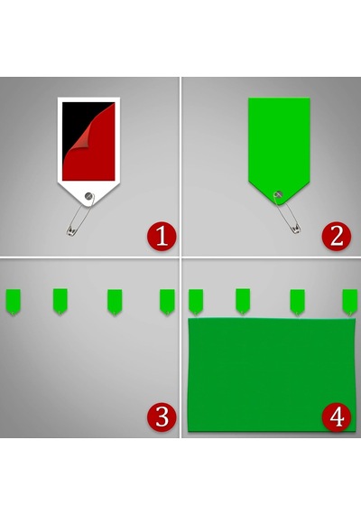Chromakey- Green Screen- Greenbox- Yeşil Fon Perde 1.5 X 2 M