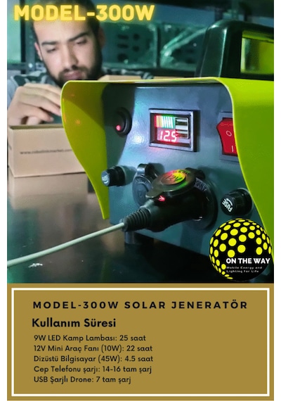 300w Taşınabilir Güç İstasyonu Lifepo4 Bataryalı Solar Jeneratör