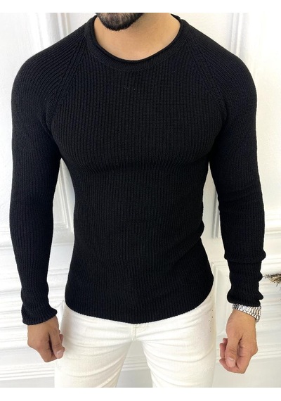 Elku Moda Elkumoda Kazak Slim Fit Triko Dar Kesim Kazak-2308