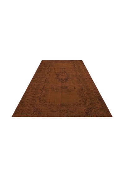 El Dokuması Vintage Yün-pamuk Kahve Halı 28412 186 X 309 Cm Kahverengi
