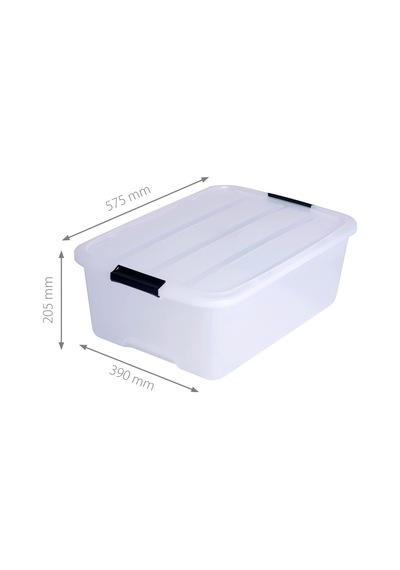 Ayrex Iris Ohyama Kapaklı Plastik Saklama Kutuları, 30l, 6'li Set, Şeffaf Diğer